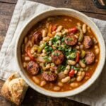 One Pot Cajun Sausage and Beans Recipe.