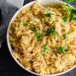 One Pot Creamy Garlic Parmesan Orzo
