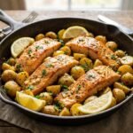 One Pot Garlic Butter Salmon and Potatoes Recipe