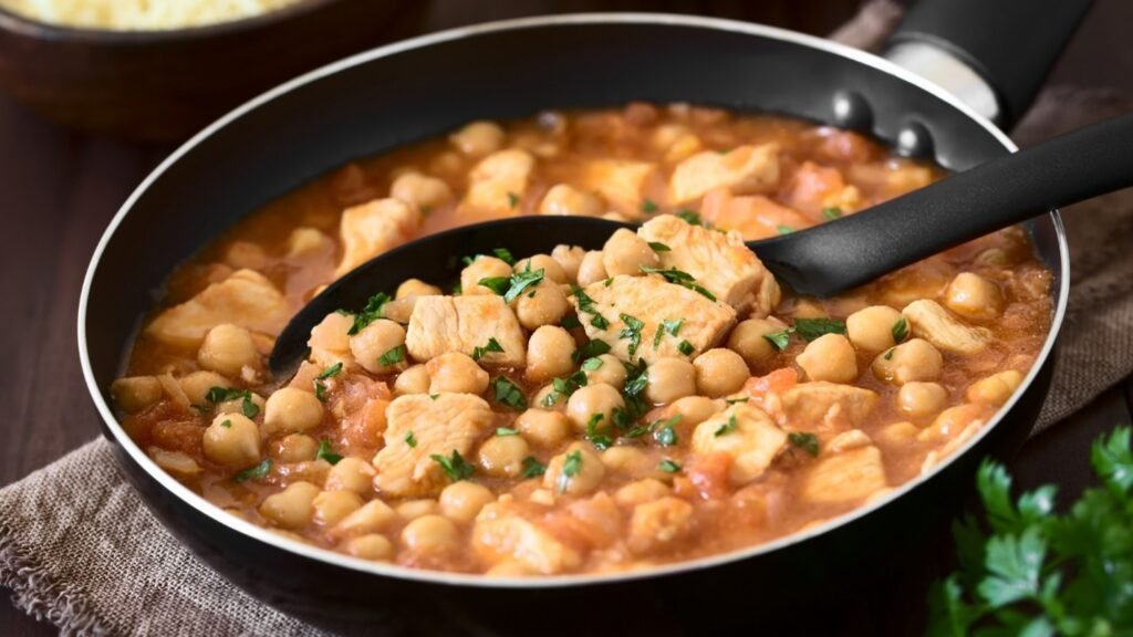 One Pot Moroccan Chicken and Chickpeas