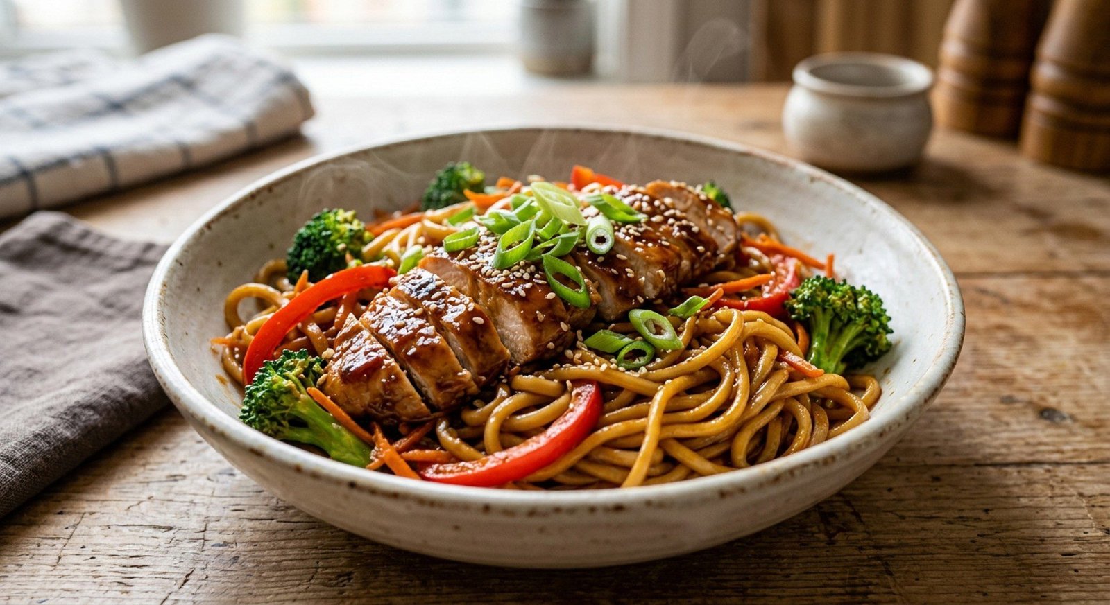 One Pot Teriyaki Chicken Noodles
