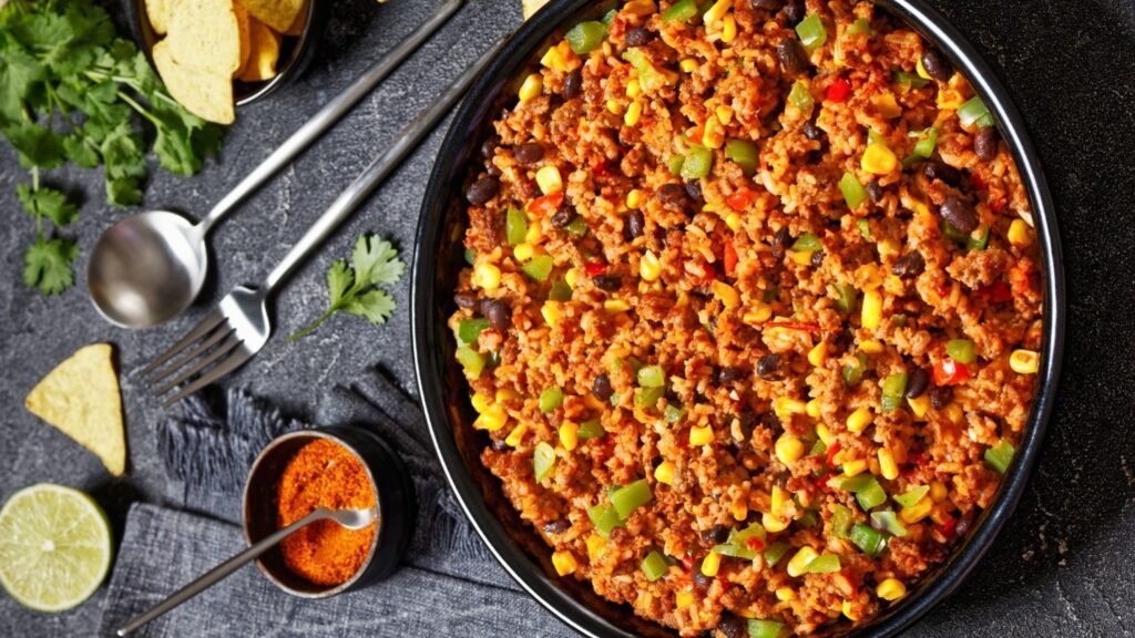 One pot mexican beef and rice