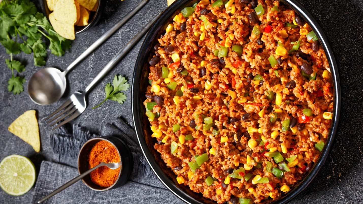 One pot mexican beef and rice